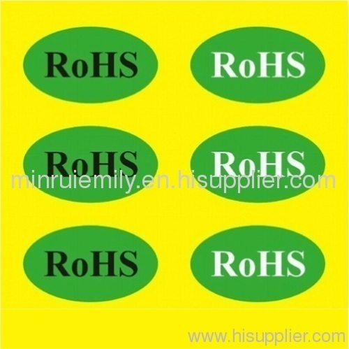 Custom Oval Green Rohs Labels,rohs Stickers 