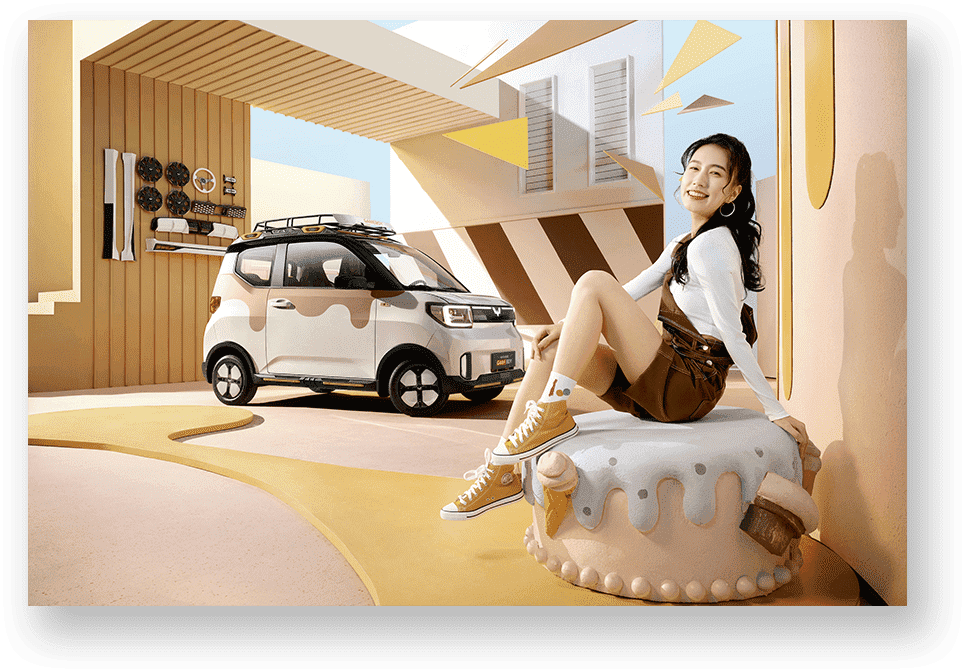 Wuling Mini EV Car New Cheapest Electric Car and Vehicle Certificated Chinese Factory or Downtown Commuting Electric