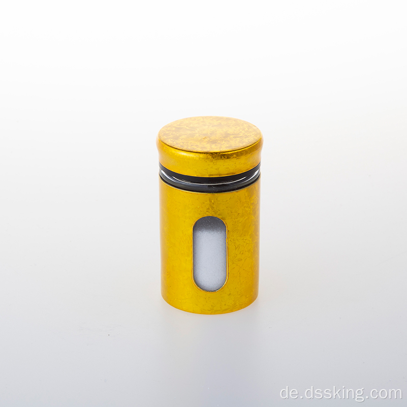 150 ml Großhandel Gewürzglas mit Golddeckel Chili Pepper Jar