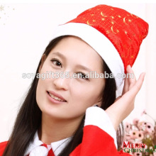 Gold Star Snowflake Printed Christmas Hat Caps Santa Claus Father Xmas Cotton Cap Christmas Decoration