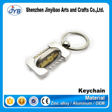 Cool design metal Cable keyring embossed logo Metal cable wire keyring