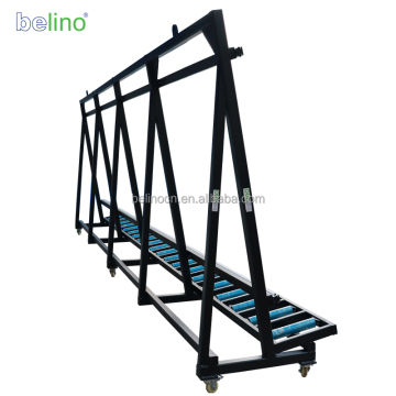 Belino Warehouse Glass Storage A-Frame with Casters - Granite Transport Frame