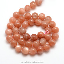 4mm Grade 3A Natural Sunstone Round Beads - Pandahall Collection