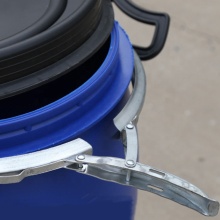 Galvanized Steel Barrel Clamp with Lever Latches and Drum Locking Ring