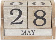Wooden Perpetual Date Desk Calendar Blocks