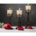 Distressed Black Candle Holders for Pillar Candles
