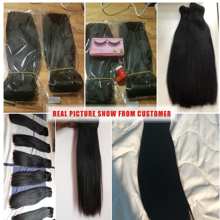 Wholesale Bone Straight Human Hair Extensions Raw Unprocessed Vietnamese Super Double Drawn Virgin Human Hair Naija Lagos Vendor