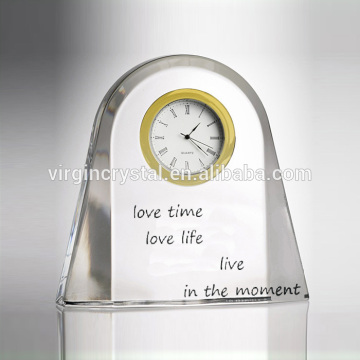 Crystal table clock for office decoration