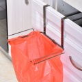 Kitchen Storage Hanging Rack Shelf Metal Trash Bag Holder Shopping Plastic Bag Holder