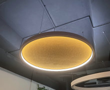 Hlinear indirect lighting Acoustic ring light fixture sound absorption ceiling lighting