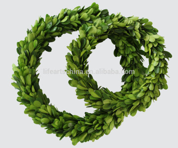 Garland Preserved natural boxwood wreath