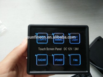 HOT!!! Switch panel for car / boat,12/24V new type car/ boat Touch screen panel/ switch control panel