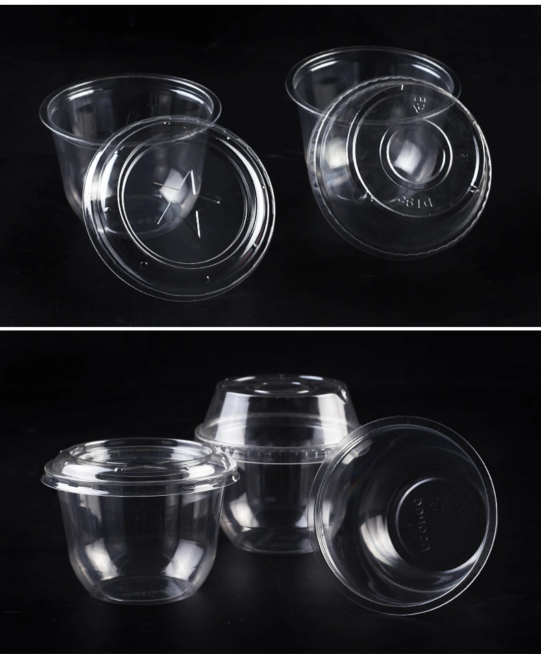 Wholesale Price Disposable Clear Plastic Pet/PLA Ice Cream Cup Yogurt Cup