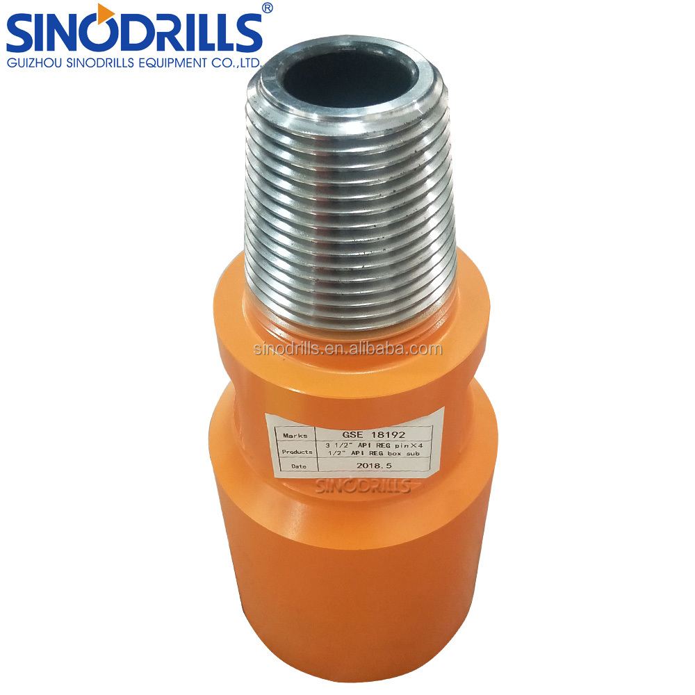 Sinodrills API Thread Connector Solid Bar Female Male Pipe Adapter for Mining Alloy Steel Carbide PDC Cutter