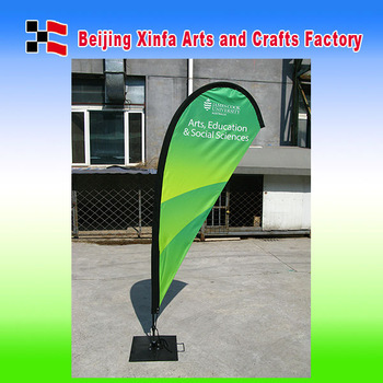 customized advertising teardrop flag with stand