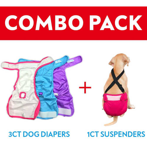 Washable Female Dog Diaper Suspenders