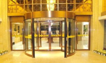 electronic revolving door opening system