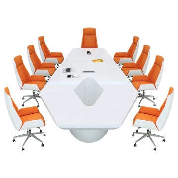 Luxurious Leather Upraised/Lowered Conference Table for Upscale Boardrooms