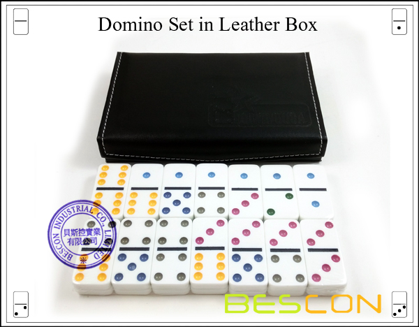 Domino Set in Leather Box-4