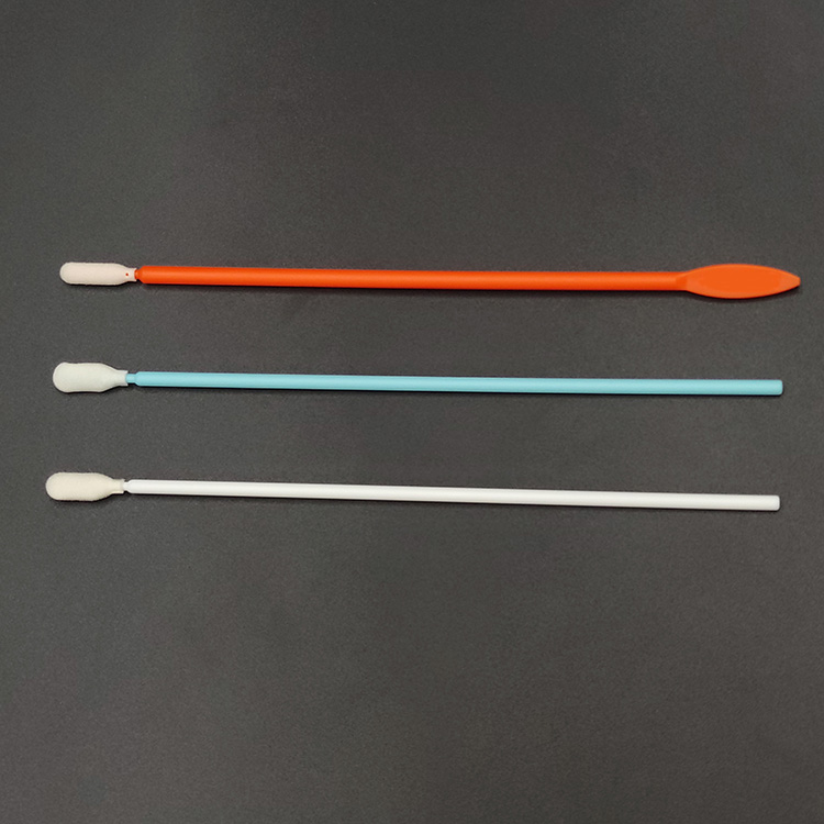 Custom design extended handle foam polyester esd swabs