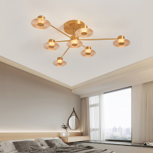 Modern Simple Light Luxury Living Room Interior Glass LED Ceiling Light