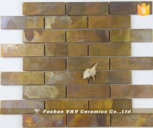 Metal Tiles Copper Matte Mosaic For Building Materials,Bronze Mosaic