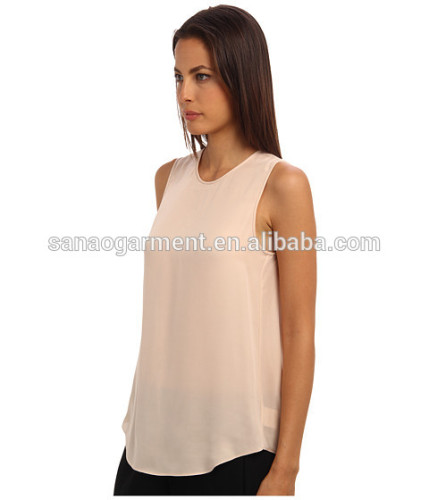 100% silk pull-on Sleeveless Apparel