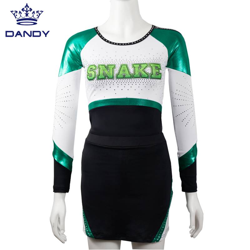 Προσαρμοσμένη στολή Mystery Sublimation Logo Cheer Uniforms