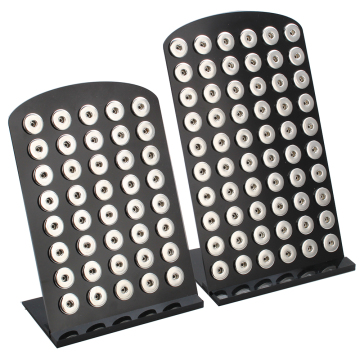 New Snap Button Display Stands Fit 40pcs & 60pcs 12mm 18mm Snap Buttons Jewelry 4 Colors Black Acrylic Display Holder