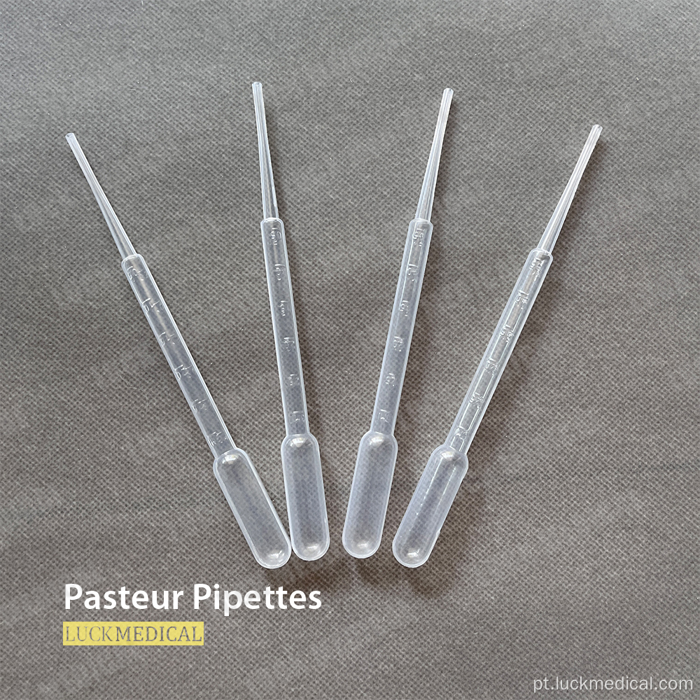 Pasteur pipetas com bulbo 1ml 3ml 5ml etc