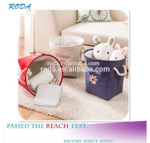 YIWU RODA Cotton embroidery toys receive basket sundry receive laundry basket