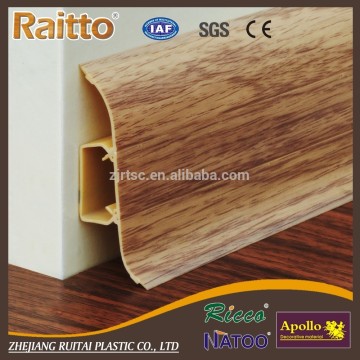 wood color waterproof pvc skirting board