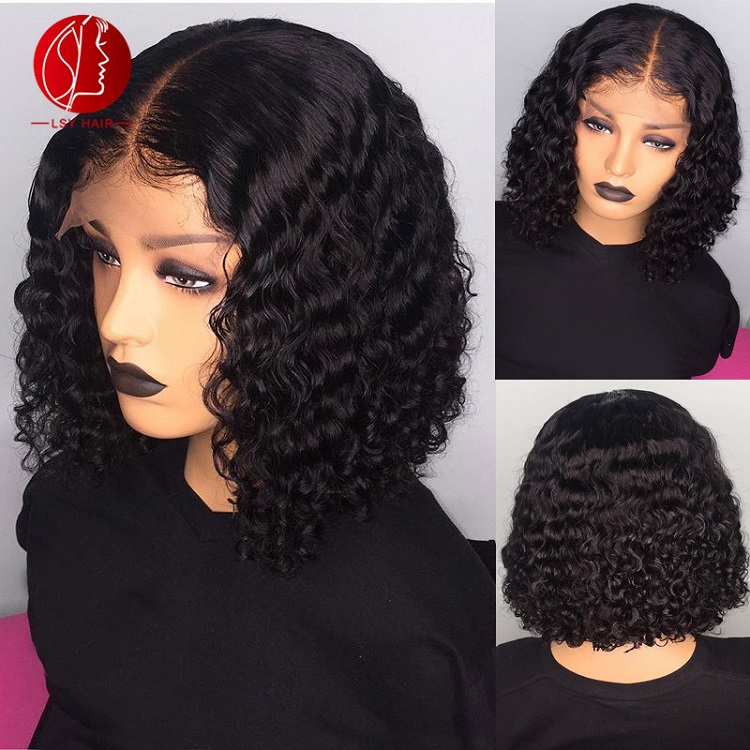 Short Bob Wig Raw Cambodian hair Transparen Lace Frontal Human Bob