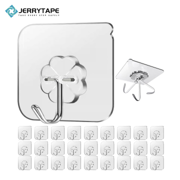 Clear Heavy Duty Adhesive Hooks for Kitchen Storage