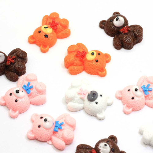 Orso in resina di cartone animato Charms Kawaii Animal Cabochon