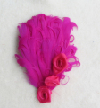 Piuma Rose, fiore testa Bustino fascia per capelli, cerchietto con fiore