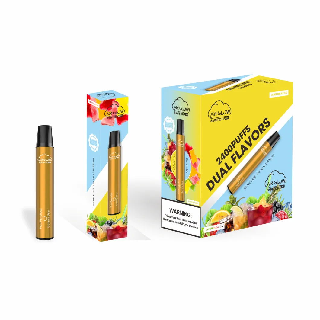 Factory Direct Sale 6ml E Cigarette Salt Nic Switch Vape Pod 2 in 1 Dual Flavors Disposable Vaporizer Pen