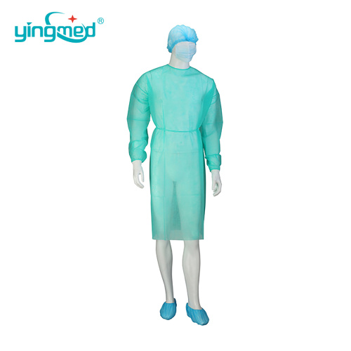 Disposable medical cpe isolation gown with high quality