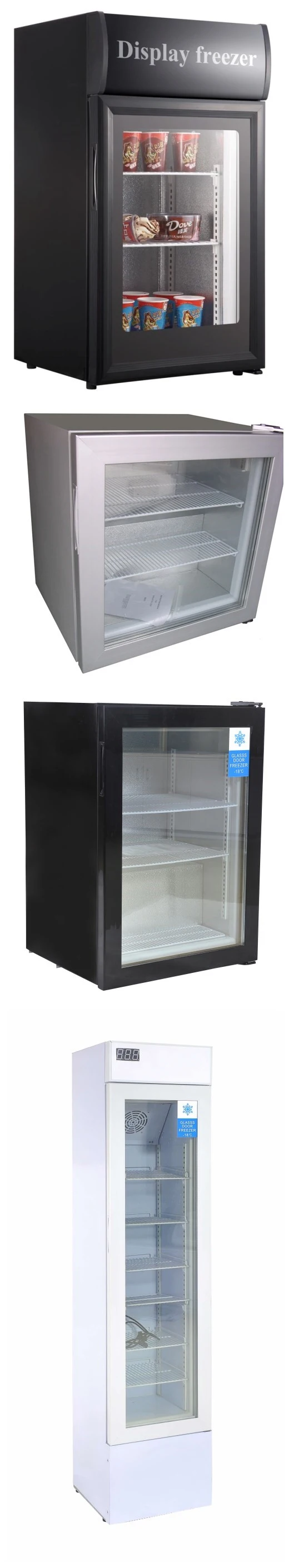 Ice Cream Countertop Freezer Mini Freezer with Glass Door