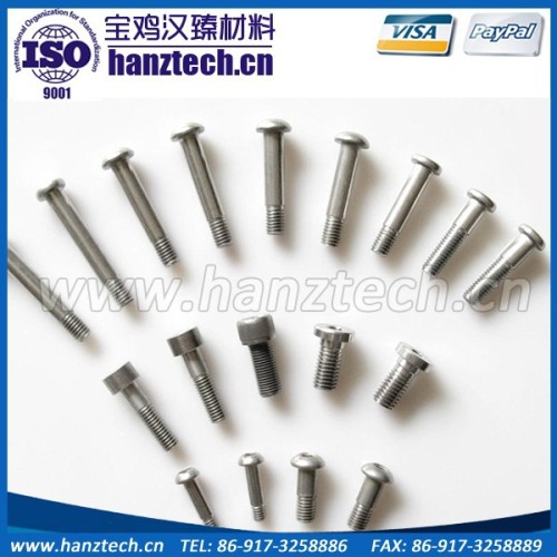 Countersunk titanium screws for spinal surgery