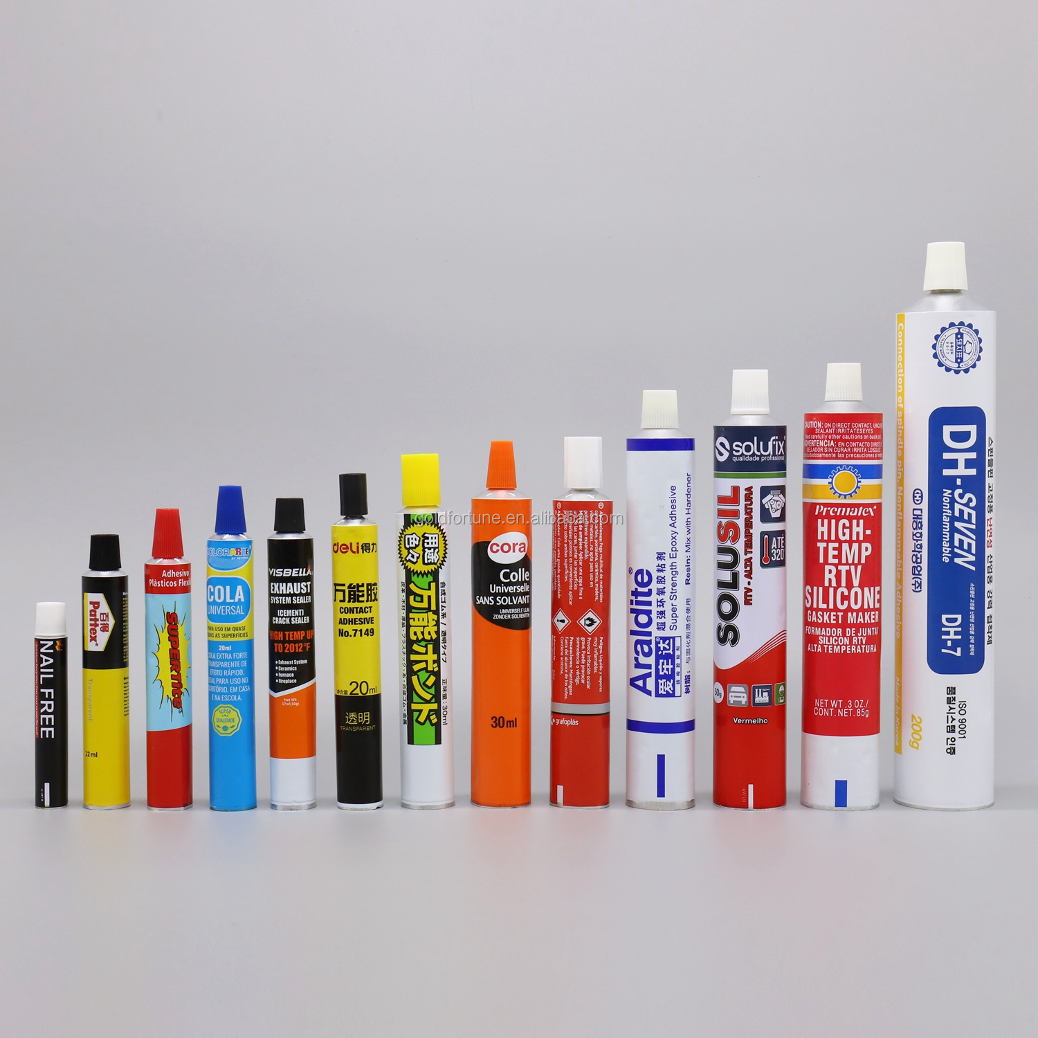 Fábrica de tubos de paquete de pegamento sin uñas instantáneo instant nail free glue package tube factory