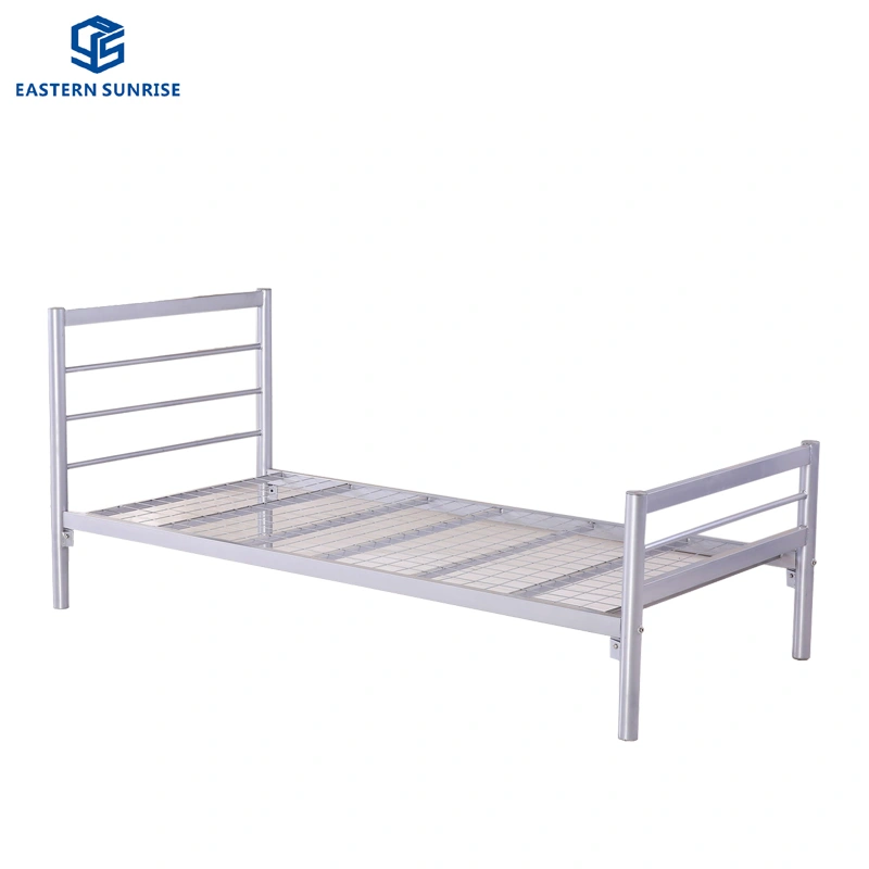 Hot Selling Metal Furniture Twin Size Iron Steel Single Layer Bed