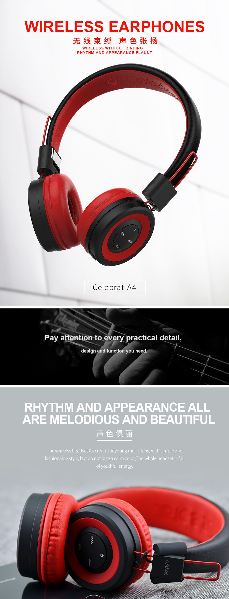 Wired Mobile Headphones A4 Wholesale for Game dengan FCC CE RoHs