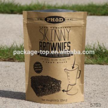 resealable standup kraft bag for dog treats