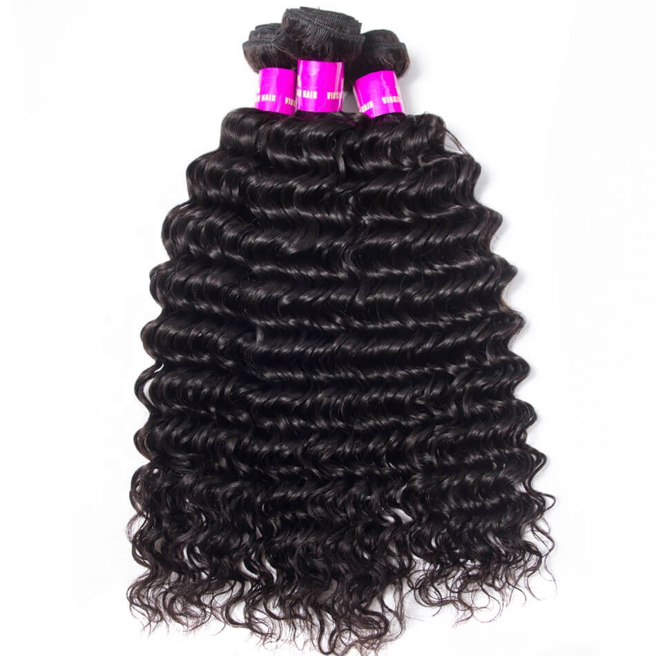 100 Percent Malaysian Deep Wave Curly Remy Virgin Human Hair Bundle 4Pcs Lot With Silk Base Lace Closure Middle Part