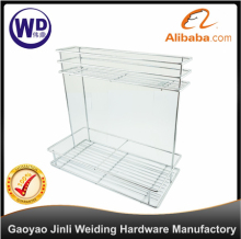 Kitchen Pull Out Larder Wire Cabinet Basket With Slide SS304