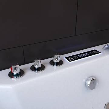 Modern Acrylic Whirlpool Bathtub with Pillows and Jets