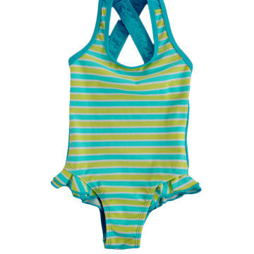 Girl's Swimware, Made of Polyamide and Spandex Materials, Customized Sizes are Welcome, Vivid Ruffle