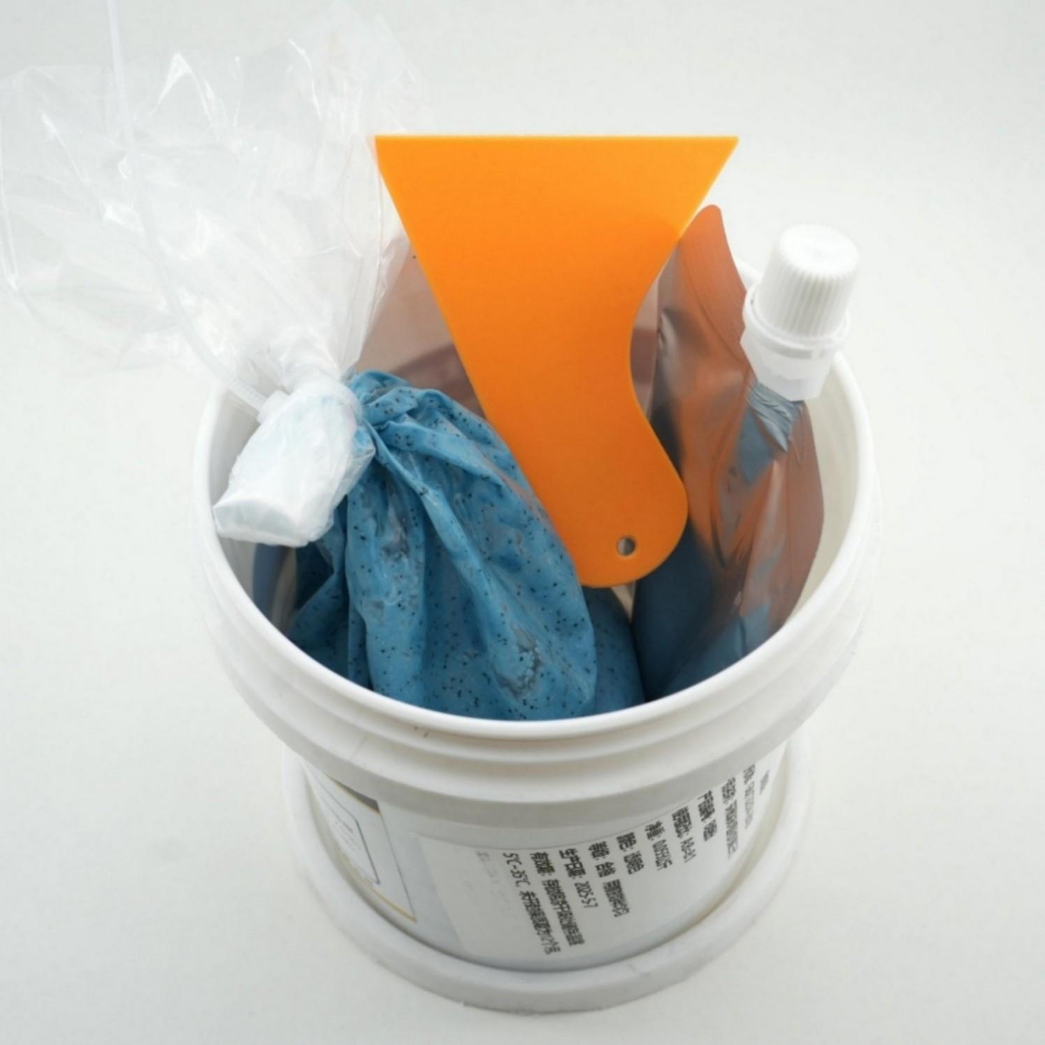 สีพื้นโรงรถสีฟ้า blue garage floor paint