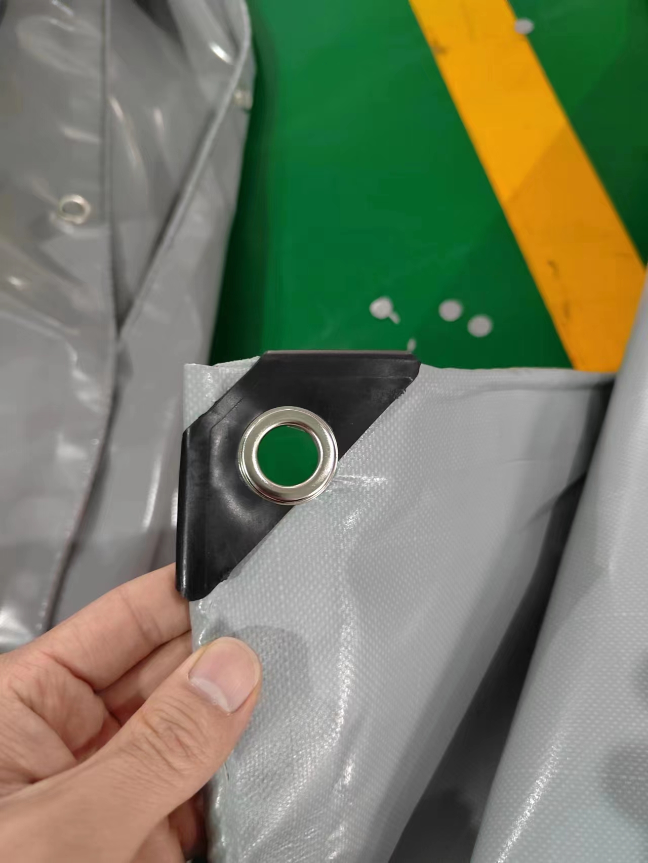 canto reforçado com lona de pvc pvc tarpaulin reinforced corner